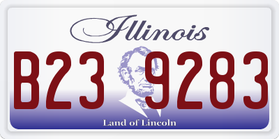 IL license plate B239283