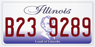 IL license plate B239289