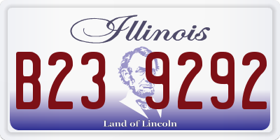 IL license plate B239292