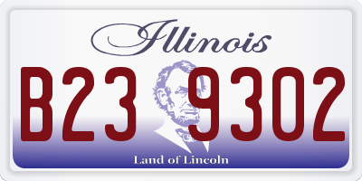 IL license plate B239302
