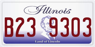 IL license plate B239303