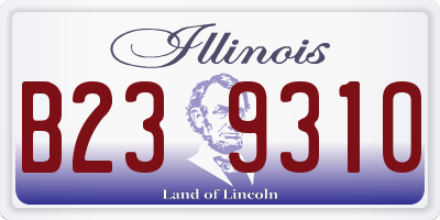 IL license plate B239310