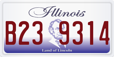 IL license plate B239314