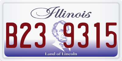 IL license plate B239315