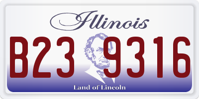 IL license plate B239316