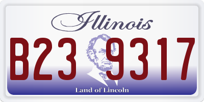 IL license plate B239317