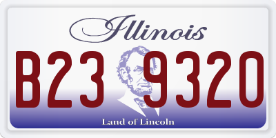 IL license plate B239320