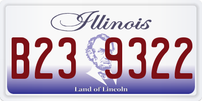 IL license plate B239322