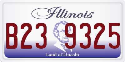 IL license plate B239325