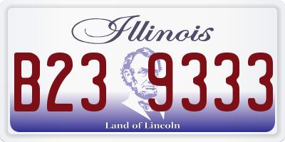 IL license plate B239333