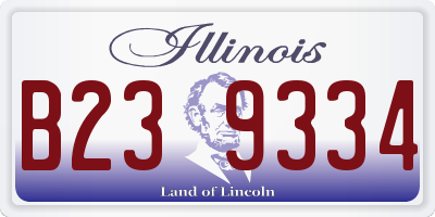 IL license plate B239334