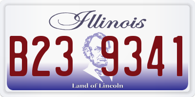 IL license plate B239341