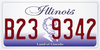 IL license plate B239342