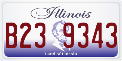 IL license plate B239343