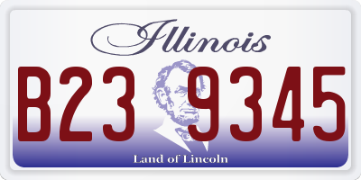 IL license plate B239345