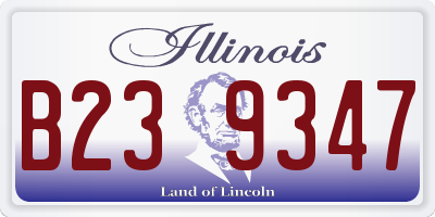 IL license plate B239347