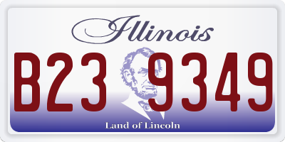 IL license plate B239349