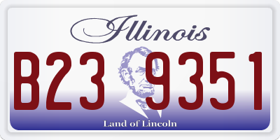 IL license plate B239351