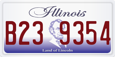 IL license plate B239354