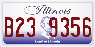 IL license plate B239356