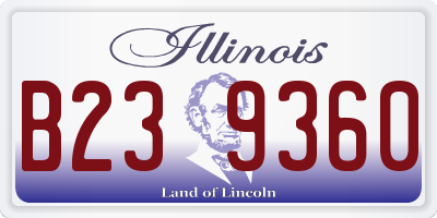 IL license plate B239360