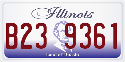 IL license plate B239361