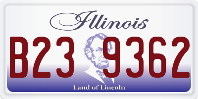 IL license plate B239362