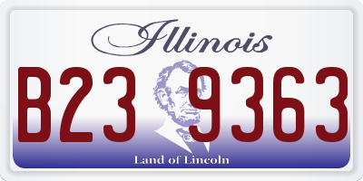 IL license plate B239363