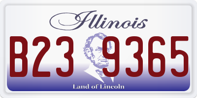 IL license plate B239365