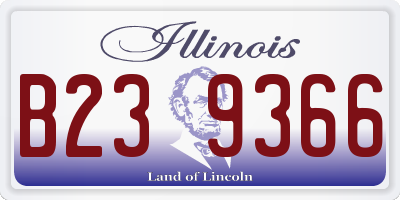 IL license plate B239366