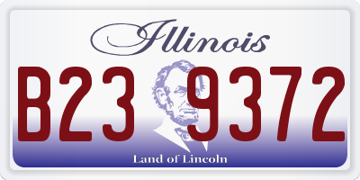 IL license plate B239372