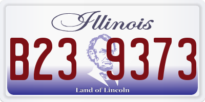 IL license plate B239373