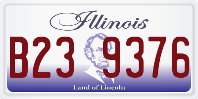 IL license plate B239376