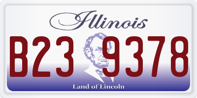 IL license plate B239378