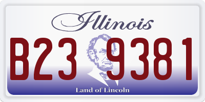IL license plate B239381