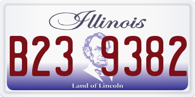 IL license plate B239382