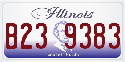 IL license plate B239383