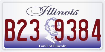 IL license plate B239384
