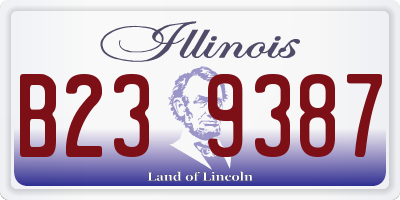 IL license plate B239387