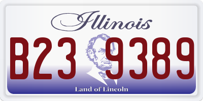 IL license plate B239389
