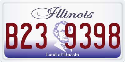 IL license plate B239398