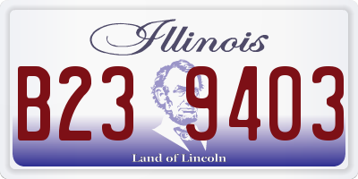 IL license plate B239403