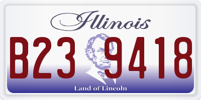IL license plate B239418
