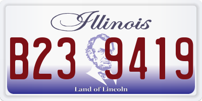 IL license plate B239419