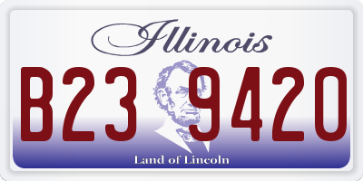 IL license plate B239420