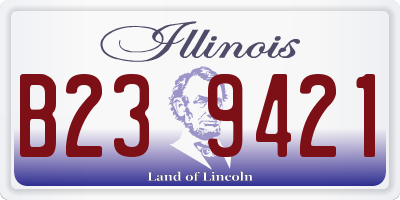 IL license plate B239421