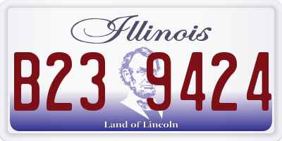 IL license plate B239424
