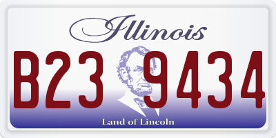 IL license plate B239434