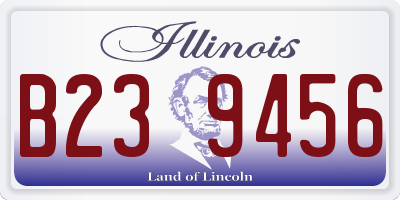 IL license plate B239456