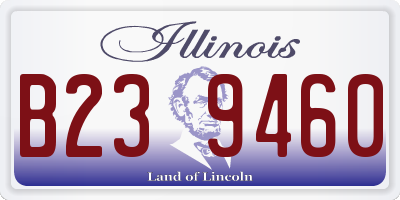 IL license plate B239460